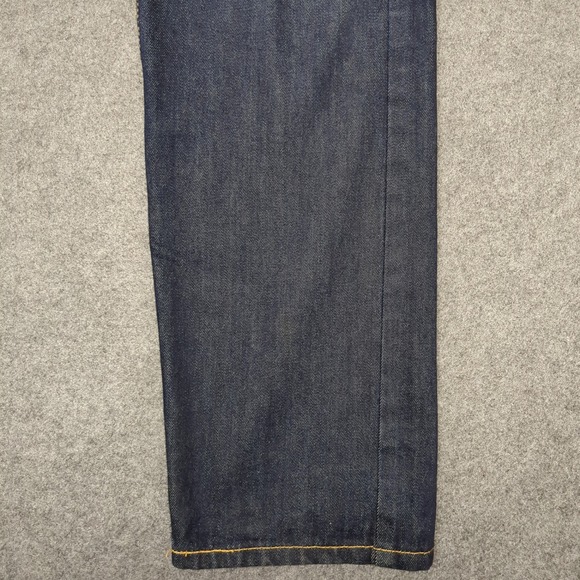 Levis 505 Regular Fit Jeans Mens W34 L34 Dark Wash Denim Pants - Picture 4 of 13